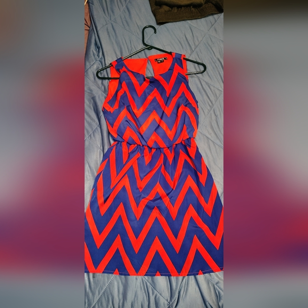 Chevron Patterned Sleeveless Dress (5 For 45$)☀️
